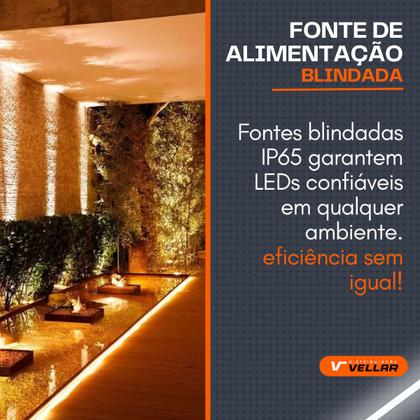 Imagem de Fonte Blindada Slim Ip65 6a 12v 72w Prova D Água Bivolt P/ Fita de Led