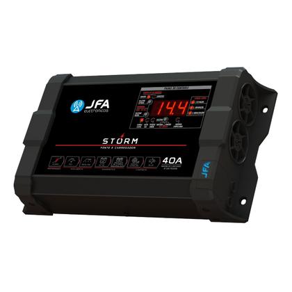 Imagem de Fonte Carregador Automotivo JFA 40a Storm com Voltimetro Bivolt Automatico