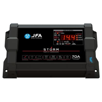 Imagem de Fonte Carregador Automotivo JFA 70a Storm Bivolt com Voltímetro Smart Charger e Diagnostico CCA