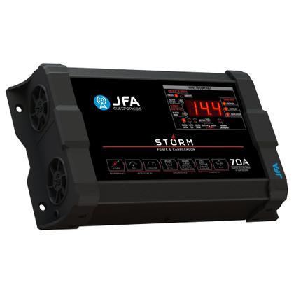 Imagem de Fonte Carregador Automotivo JFA 70a Storm Bivolt com Voltímetro Smart Charger e Diagnostico CCA