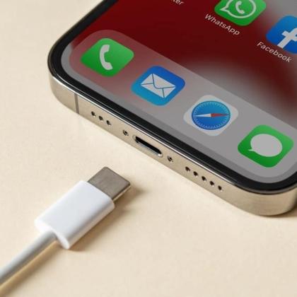 Imagem de Fonte Carregador Celular 20W Turbo Fonte e Cabo USB-C Compatível iPhone 15 