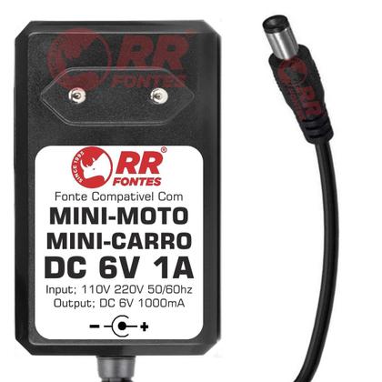 Imagem de Fonte Carregador DC 6V 1A Para BabyCars Mini Carro Mini Moto Biemme