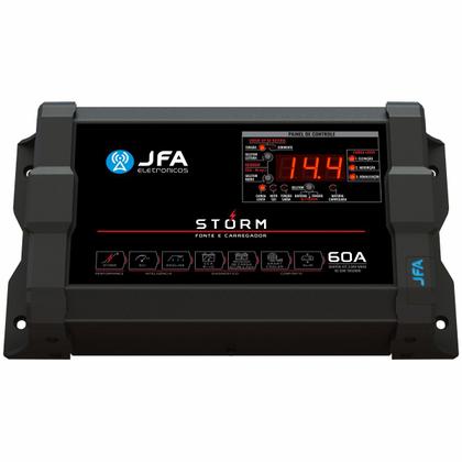Imagem de Fonte Carregador JFA Storm 60 Amperes Bivolt Com Voltímetro e Amperímetro