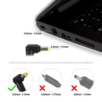 Imagem de Fonte Carregador para Notebook Acer Aspire E5-552