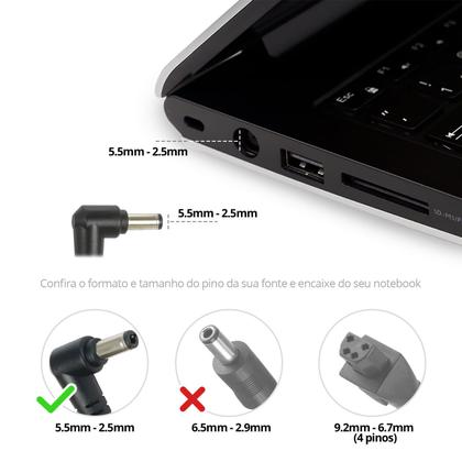 Imagem de Fonte Carregador para Notebook CCE Ultra Thin U25L+