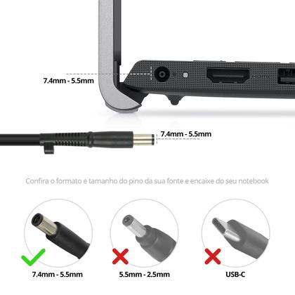 Imagem de Fonte Carregador para Notebook HP TouchSmart TM2-2150