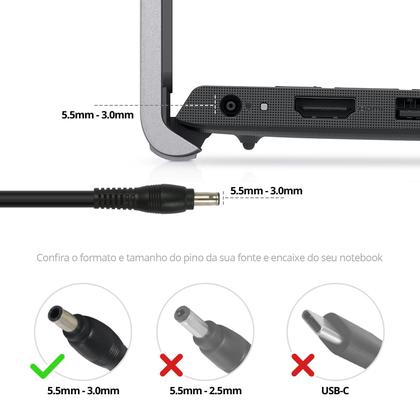 Imagem de Fonte Carregador para Notebook Samsung NP Series NP270E4E-KD2BR