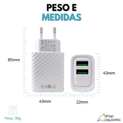 Imagem de Fonte carregador Turbo 2 USB com Cabo USB