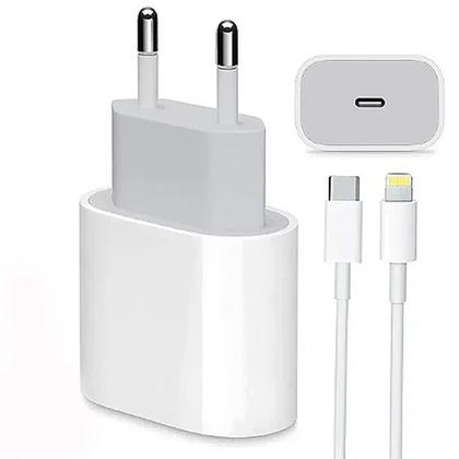 Imagem de Fonte Carregador Turbo 20W + Cabo USB-C Lightning Compatível com Iphone