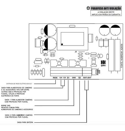 Imagem de Fonte Carregadora Nobreak Cftv Alarme Bivolt 12v 2a + Bateria 12V 7AH