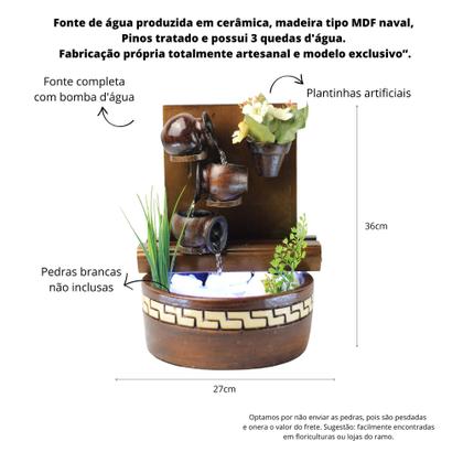 Imagem de Fonte Cascata de Água com bomba e LED - 09