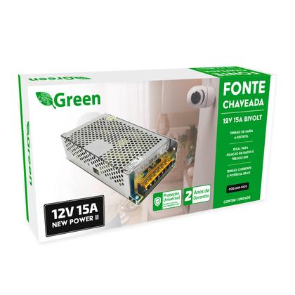 Imagem de Fonte Chaveada Bivolt Colmeia Metal 12v 15a 180W Cftv Led