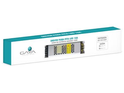 Imagem de Fonte Chaveada Driver Slim P/ Fita Led Gaya 12v 10a 120w