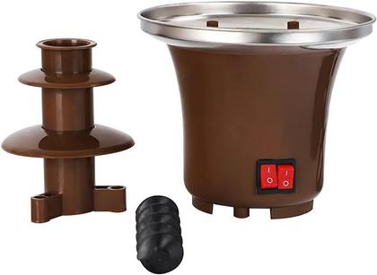 Imagem de Fonte Chocolate Cascata Fondue Maquina Elétrica Tomada Torre 3 Andares