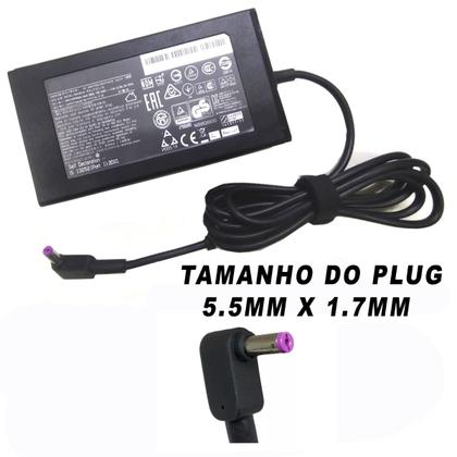 Imagem de Fonte Compativel Para Notebook Acer 19v 7.1a 135w Plug 5,5mm X 1,7mm para Helios Predator Nitro ac06