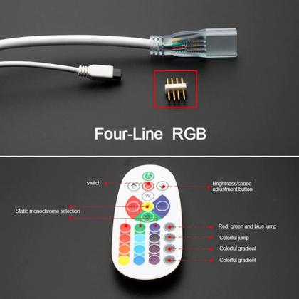 Imagem de Fonte Conector RGB 100 Metros Controle Fita de Led Mangueira Decoraçao Iluminaçao Receptor Sinal