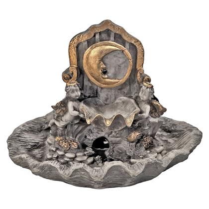Imagem de Fonte Dágua Da Lua Decorativa Relaxante Resina Bivolt 29cm