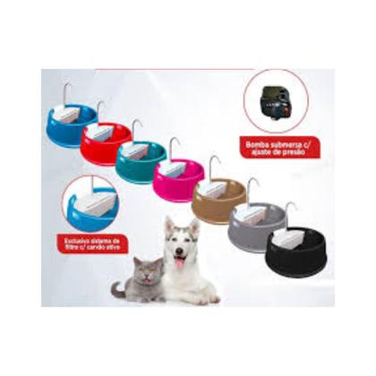 Imagem de Fonte De Água Bebedouro Autõmatico P/ Cães e Gatos  Cor Vermelho Bivolt