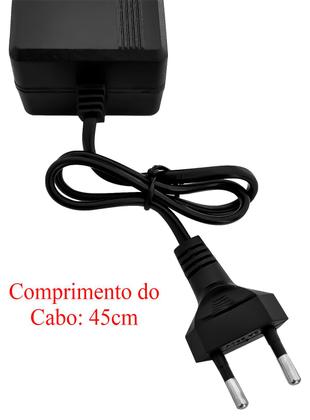 Imagem de Fonte De Alimentação Bivolt 100 - 240V Com Saída de 12v 5 Amperes 5000mah 60W 5A Plug P4 Preta P/ Modem Camera Fita Led