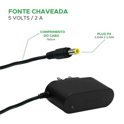 Imagem de Fonte De Alimentação Bivolt 5v 2 amp P4 P/ Tv Box - Android