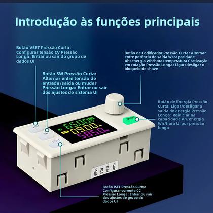 Imagem de Fonte De Alimentação CNC Estabilizada 70V 25A 1750W Conversor Buck CC CV Módulo Redutor