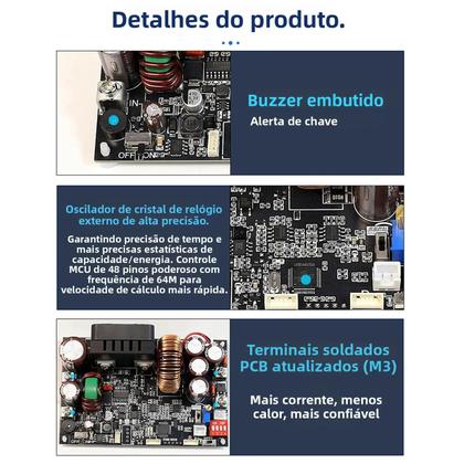 Imagem de Fonte De Alimentação CNC Estabilizada 70V 25A 1750W Conversor Buck CC CV Módulo Redutor