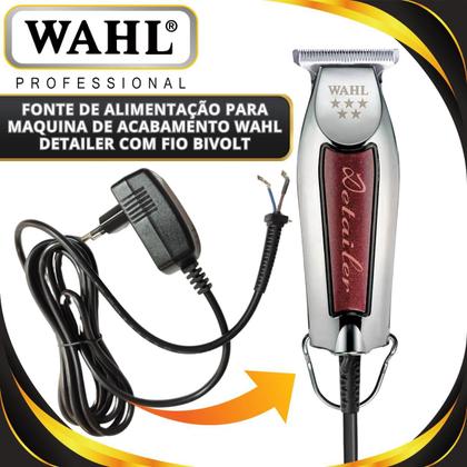 Imagem de Fonte De Alimentação Para Maquina Wahl Detailer Com Fio Bivolt Nova Original De Reposição Wahl 