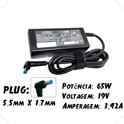 Imagem de Fonte de Alimentação para Notebook Acer Pa 1450-26 - 65w - Compatível com 5,5mm x 1,7mm AC1914