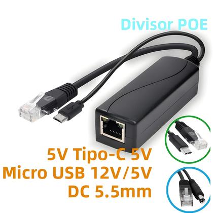 Imagem de Fonte De Alimentação Splitter POE 48V Para 5V 12V Para Huawei Hikvision Bobcat Raspberry Pi Micro