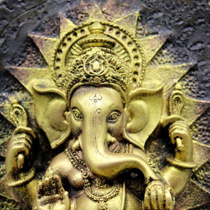 Imagem de Fonte Decorativa Cascata Agua Resina Luz De Led Ganesha