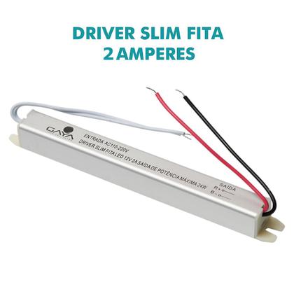 Imagem de Fonte Driver Slim Fita Led 2 Amperes 24w Retângular 12v - 1170 Gaya