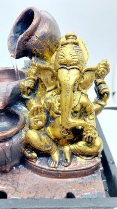 Imagem de Fonte ESOTERICA Ganesha SORTE 3 QUEDAS Bivolt 20CM PEQUENA