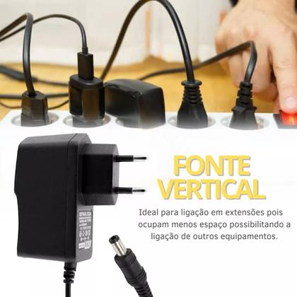 Imagem de Fonte Estabilizada Bivolt 5v 2A Pino P4 5.5mm X 2.1mm