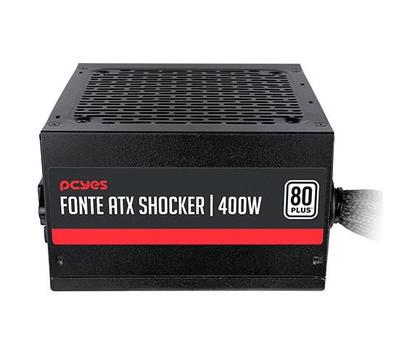 Imagem de Fonte Gamer Energia Alimentação 400W 80 Plus Shocker Bivolt Pcyes