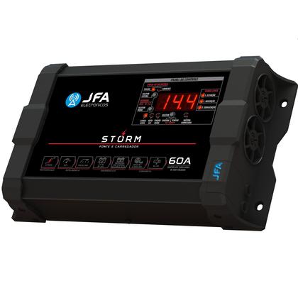 Imagem de Fonte JFA Storm 60A Bivolt Carregadora Bateria Para Som Automotivo Trio Paredão Festa Show