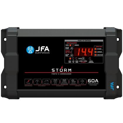 Imagem de Fonte JFA Storm 60A Bivolt Carregadora Bateria Para Som Automotivo Trio Paredão Festa Show