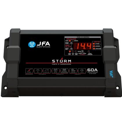 Imagem de Fonte JFA Storm 60A Bivolt Carregadora Bateria Para Som Automotivo Trio Paredão Festa Show