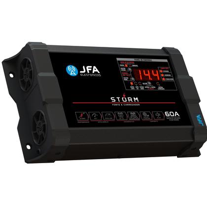 Imagem de Fonte JFA Storm 60A Bivolt Carregadora Bateria Para Som Automotivo Trio Paredão Festa Show