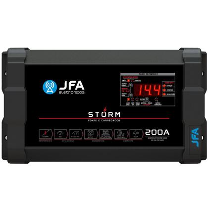 Imagem de Fonte JFA Storm Plus 200A Bivolt Carregadora de Bateria De Trio Paredão Som Automotivo Festa Show