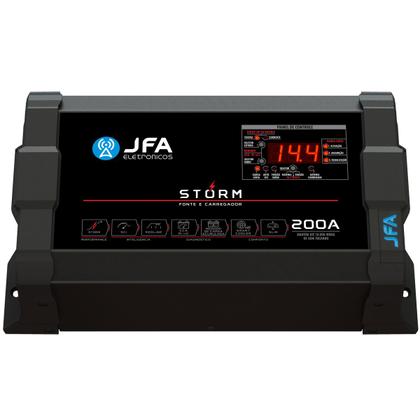 Imagem de Fonte JFA Storm Plus 200A Bivolt Carregadora de Bateria De Trio Paredão Som Automotivo Festa Show