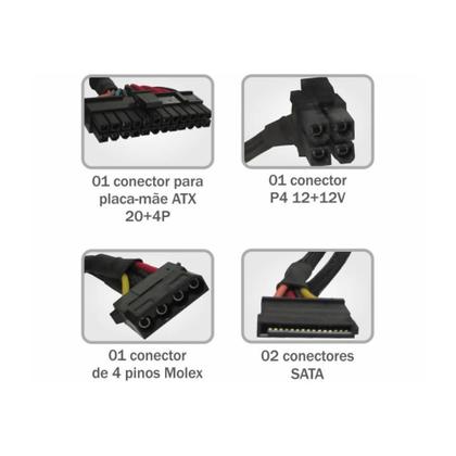 Imagem de Fonte K-MEX ATX PX-300DNG 200W reais bivolt