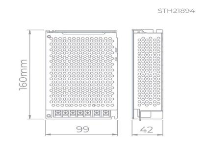 Imagem de Fonte p/ fita led 24v eco 100w bivolt chaveada sth21897