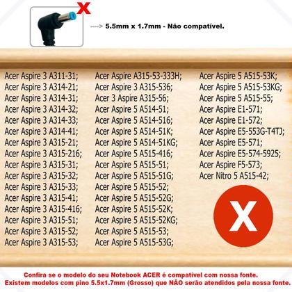 Imagem de Fonte Para Acer Aspire S7-391-6413AC-02 65w  F AC02F