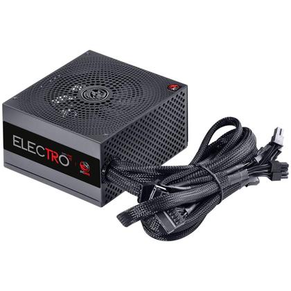 Imagem de Fonte Pcyes Eletro V2 650W ATX Bronze Para Pc Gamer Com 6 Cabos  Conectores 115V/230V Com Proteção Contra Sobrecarga Fan Silenciosa