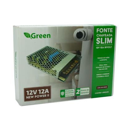 Imagem de Fonte Slim Chaveada Metal 12v 12a 120W Bivolt Fita Led Cftv