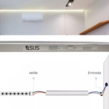 Imagem de Fonte Slim Drive 36w 12V 3A Fita Led Perfil Bivolt IP20 Resistente Lustre Luminaria