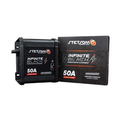 Imagem de Fonte Stetsom Infinite Black 50A Bivolt Carregador Automotivo Som Bateria 12V Smart Cooler preto
