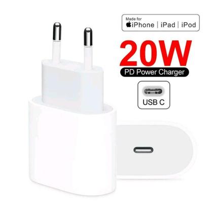 Imagem de Fonte Tomada Carregador Usb-c Turbo 20w P/ iPhone 11 12 Pro