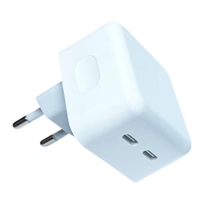 Imagem de Fonte Turbo 35W Dupla USBC Carregador Compatível com iPhone XR 11 12 13 14 15 16 17 Pro e Pro Max TypeC Bivolt