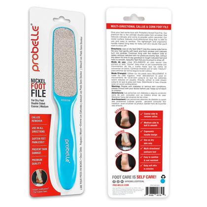 Imagem de Foot File Callus Remover Probelle Dupla Face Azul Níquel